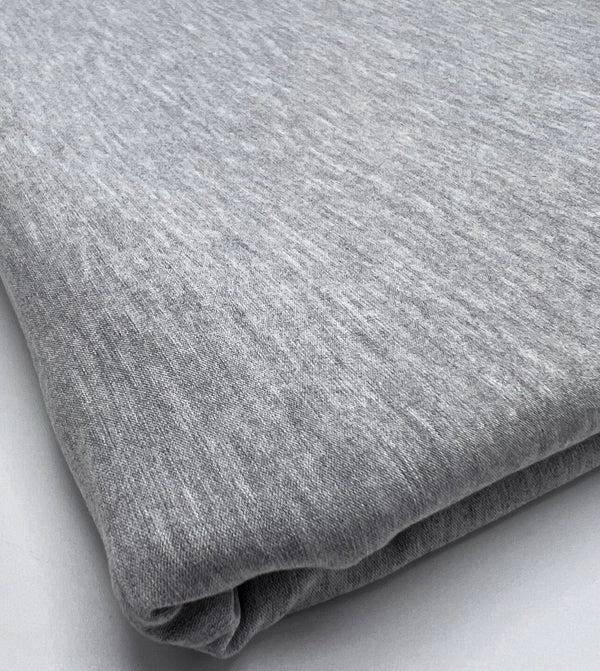 Plain Light Grey Viscose Elastane Fabric 4 Way Stretch Jersey