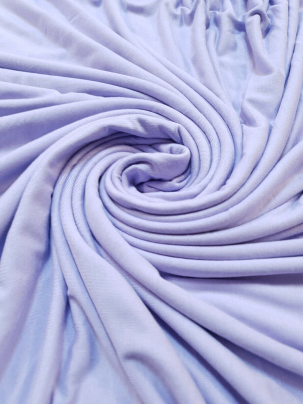 Plain Lilac Viscose Elastane Fabric 4 Way Stretch Jersey
