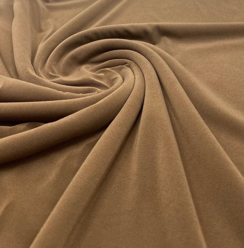 Plain Mocha ITY 4 Way Stretch Fabric