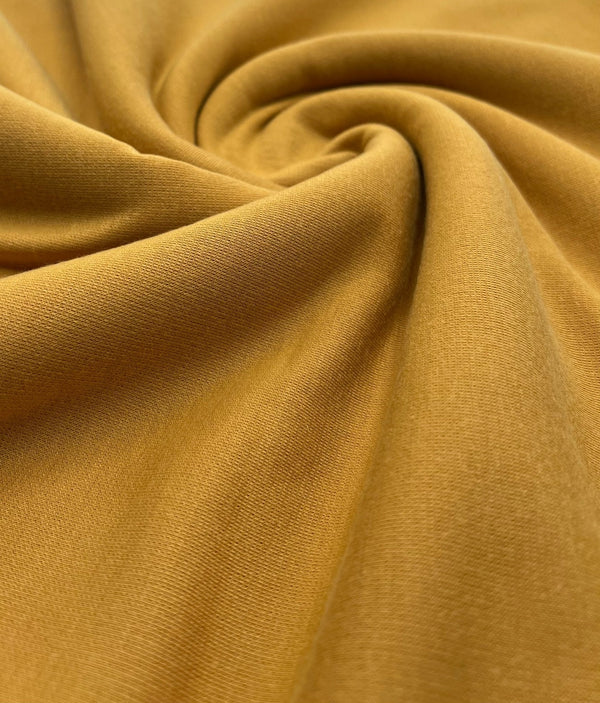 Plain Mustard Ponte 2 Way Stretch Fabric
