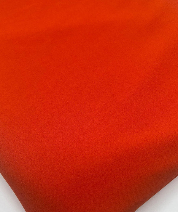 Plain Orange Scuba Crepe Stretch Jersey Fabric 4 Way Stretch