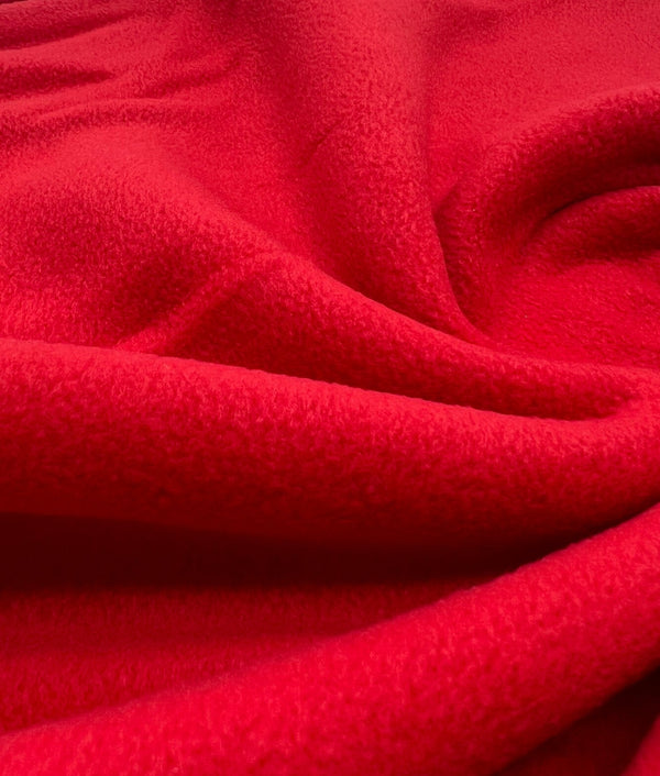 Red Plain Anti-Pil Polar Fleece Fabric Blanket Loungewear