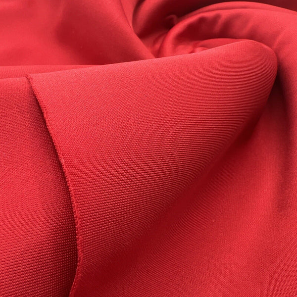 Red Plain Scuba 4 Way Stretch Smooth Jersey Fabric