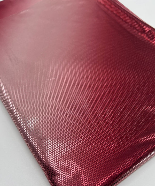 Red Silver Shiny Sequin Soft Touch 2 Way Stretch Fabric
