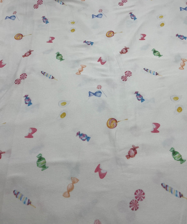 Retro Sweets Super Soft Print Spun Poly Stretch Fabric