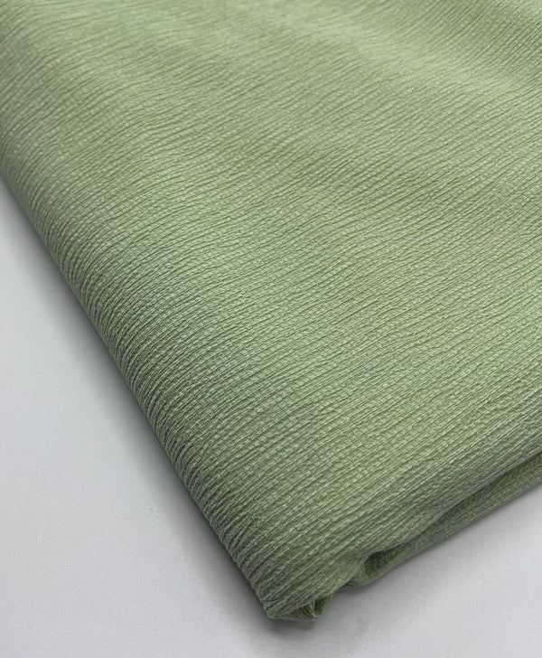 Sage Textured Green Tree Bark Stretch Dress Craft Fabric