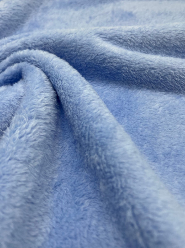 Sky Blue Super Soft Plain Cuddle Fleece Fabric Blanket Loungewear