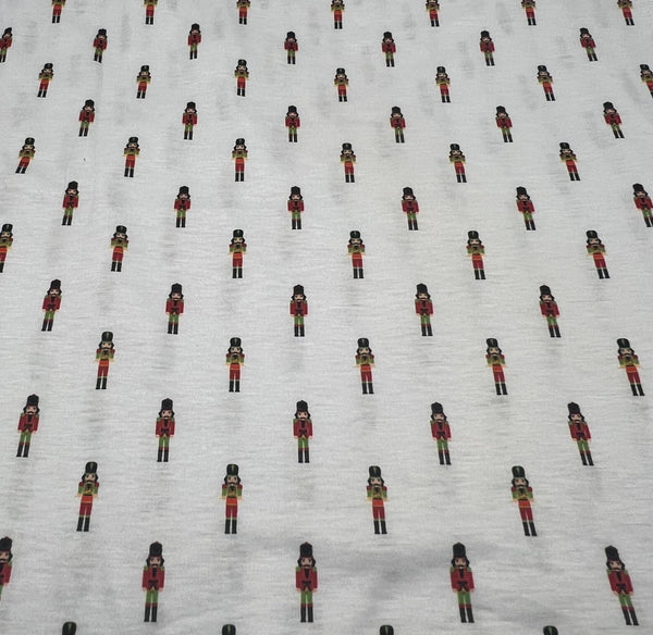 Small Nutcrackers Print Soft Spun Poly Stretch Fabric