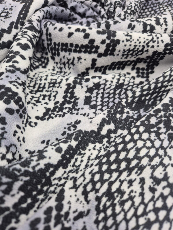 Snake Print Light weight Bubble Crepe Fabric