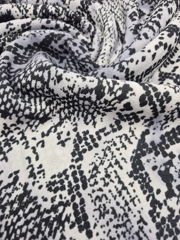 Snake Print Light weight Bubble Crepe Fabric