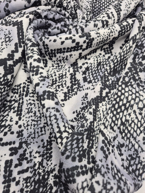 Snake Print Light weight Bubble Crepe Fabric