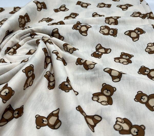 Teddy Bear Super Soft Spun Poly Stretch Fabric