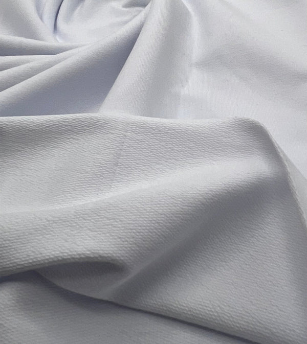 White French Terry Loopback Cotton Jersey 230 GSM 95/5 Lycra 4 Way Stretch