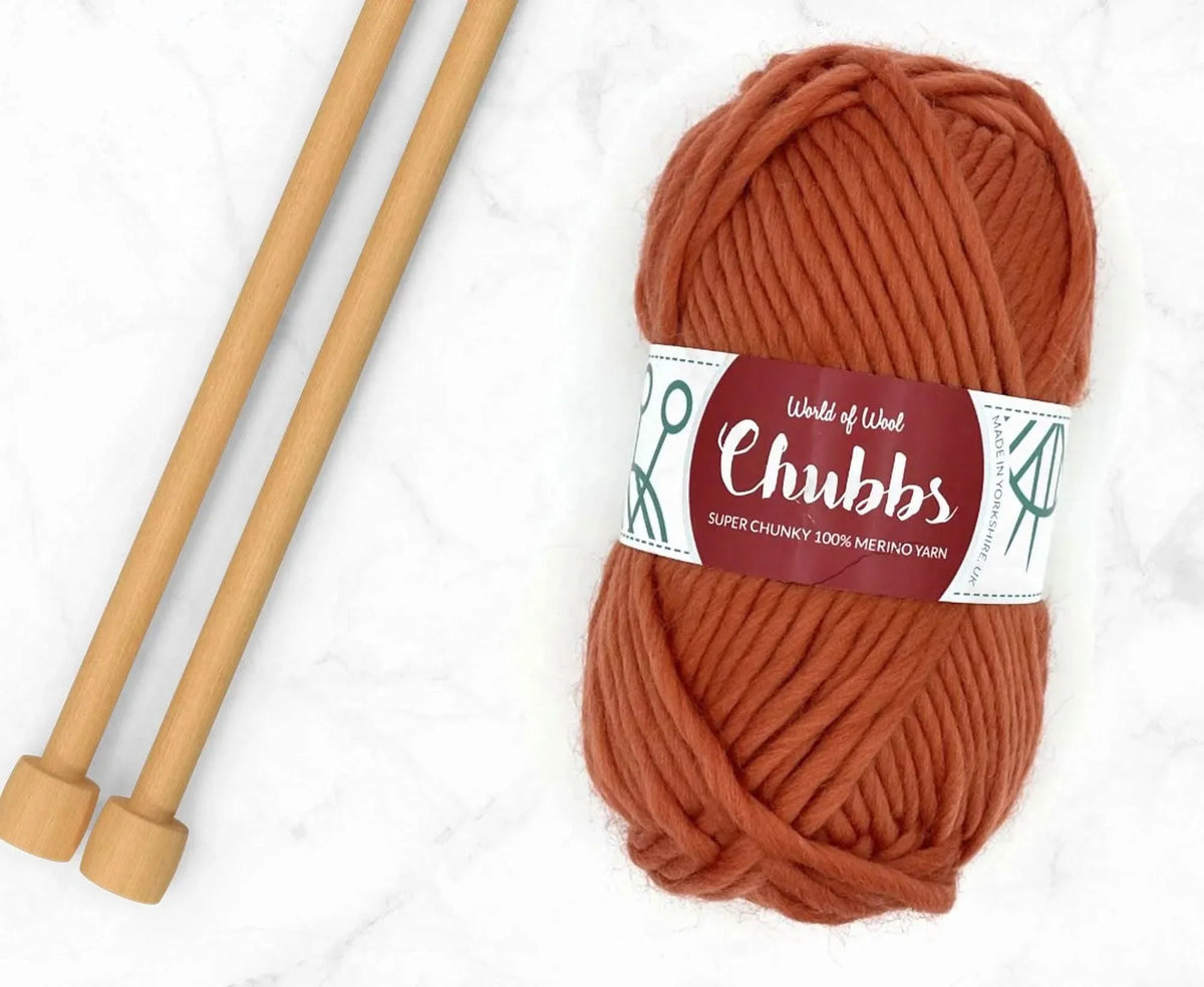 World of Wool Cinnamon Merino Super Chunky Yarn – 100g