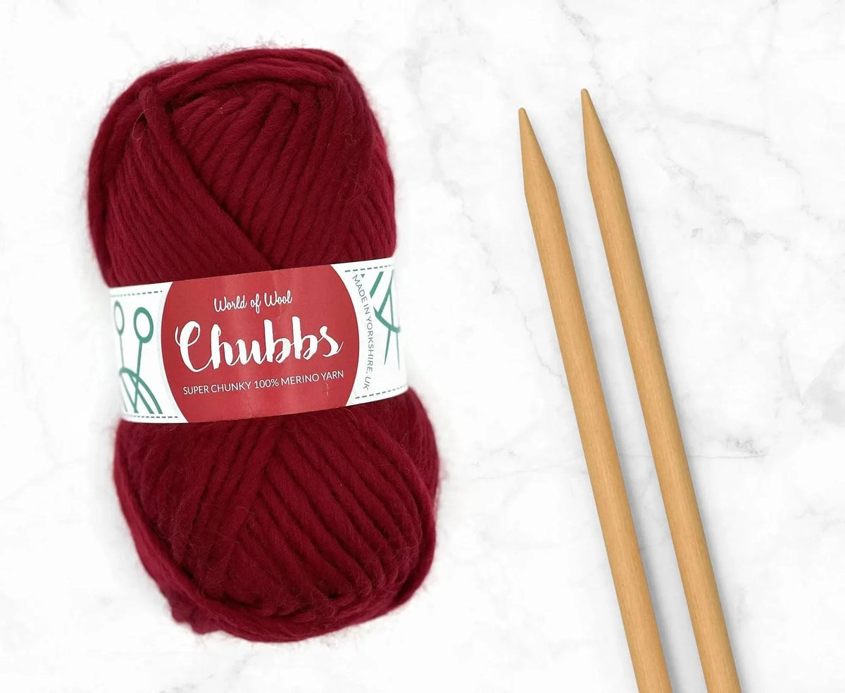 World of Wool Ruby Merino Super Chunky Yarn – 100g