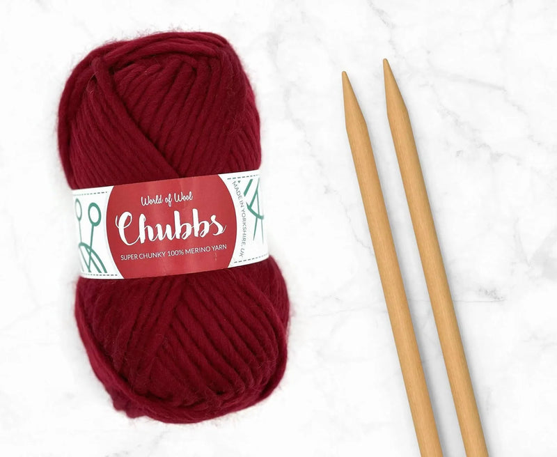 World of Wool Ruby Merino Super Chunky Yarn – 100g