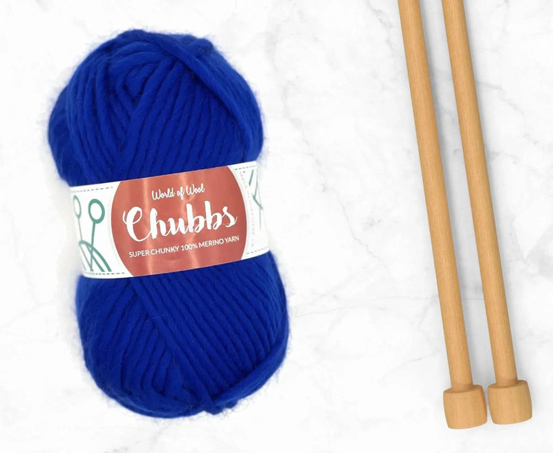 World of Wool Sapphire Merino Super Chunky Yarn – 100g