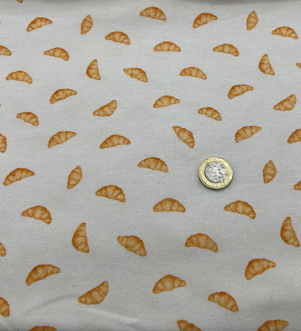 Croissant Morning Print Cotton Stretch Jersey 200 GSM 95/5 Lycra 4 Way Stretch