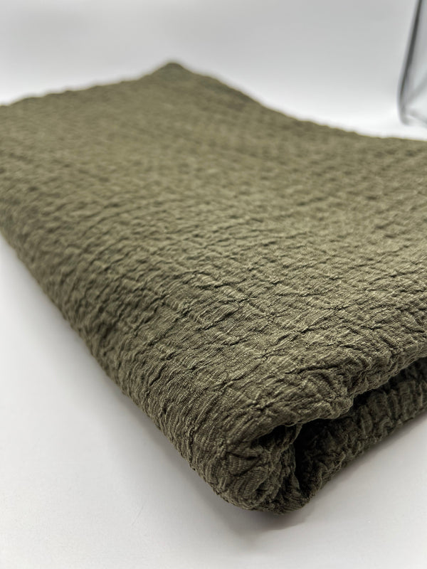 Khaki Nacho Soft Textured Stretch Fabric