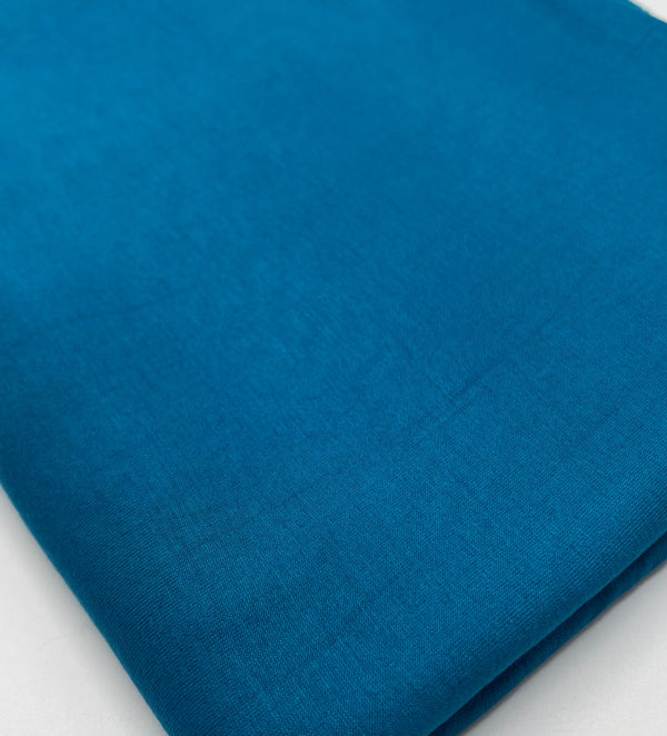 Plain Teal Blue Viscose Elastane Fabric 4 Way Stretch Jersey
