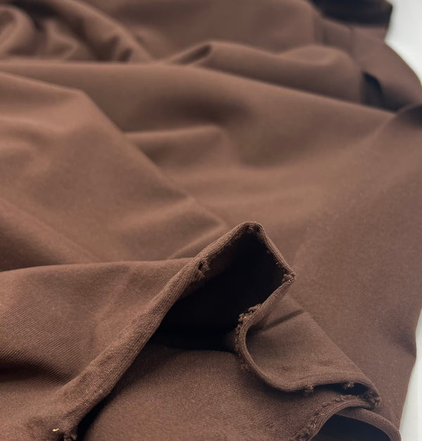 Brown Stretch Jersey 220GSM 4 Way Stretch Fabric