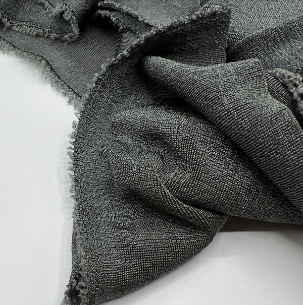 Charcoal Grey Acetate Slinky 4 Way Stretch Fabric