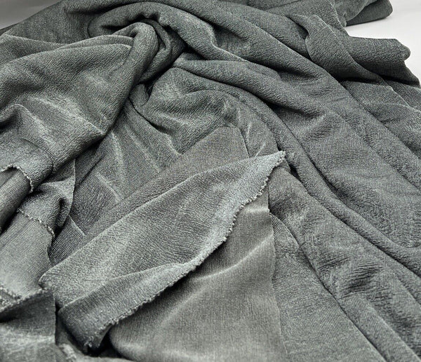 Charcoal Grey Acetate Slinky 4 Way Stretch Fabric