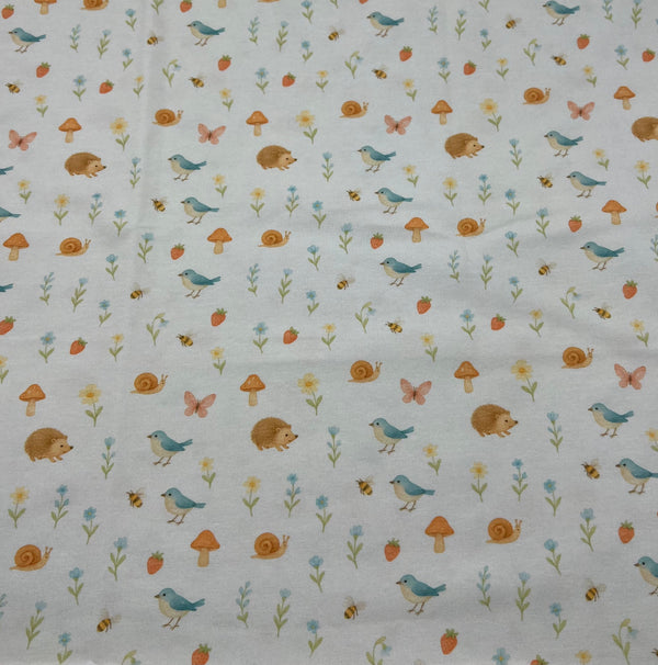 Woodland Whispers Print Cotton Stretch Jersey 200 GSM 95/5 Lycra 4 Way Stretch