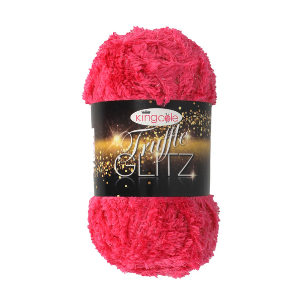 King Cole Truffle Glitz Yarn — Pink colour reference
