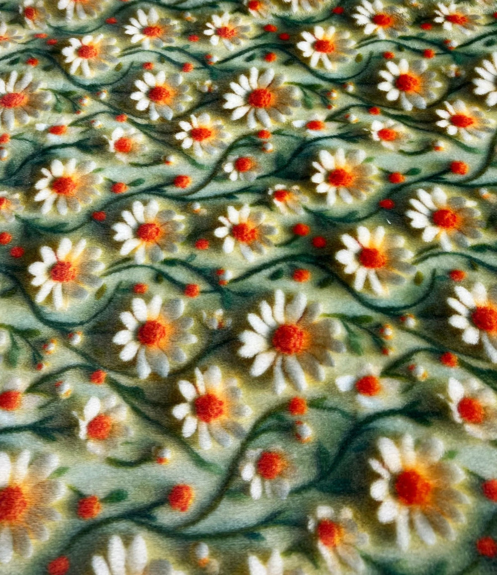 3D Daisy’s Cuddle Fleece Fabric Blanket Loungewear
