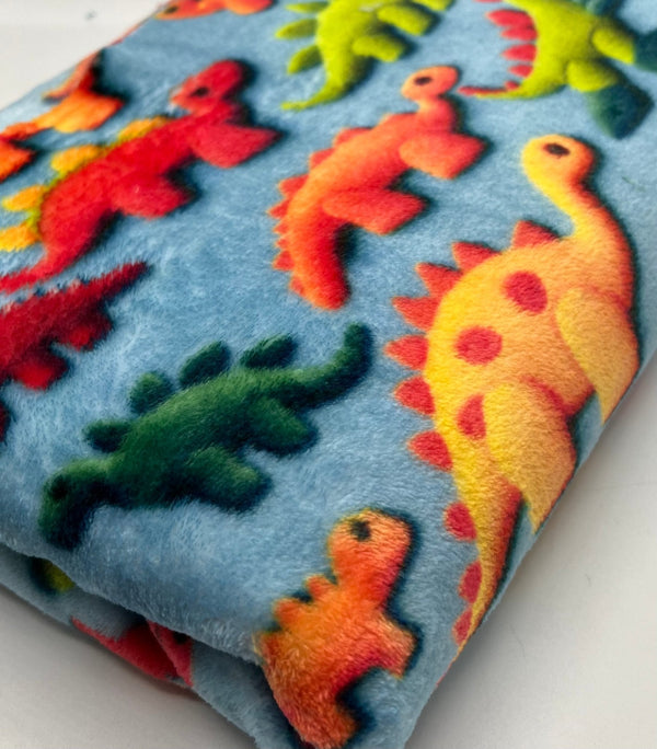 3D Dinos Cuddle Fleece Fabric Blanket Loungewear