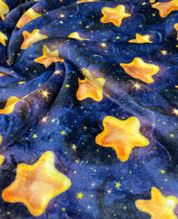 3D Stars Cuddle Fleece Fabric Blanket Loungewear