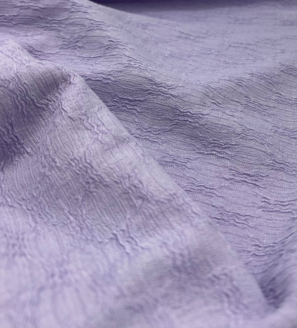 Lilac Textured 2 Way Stretch Fabric