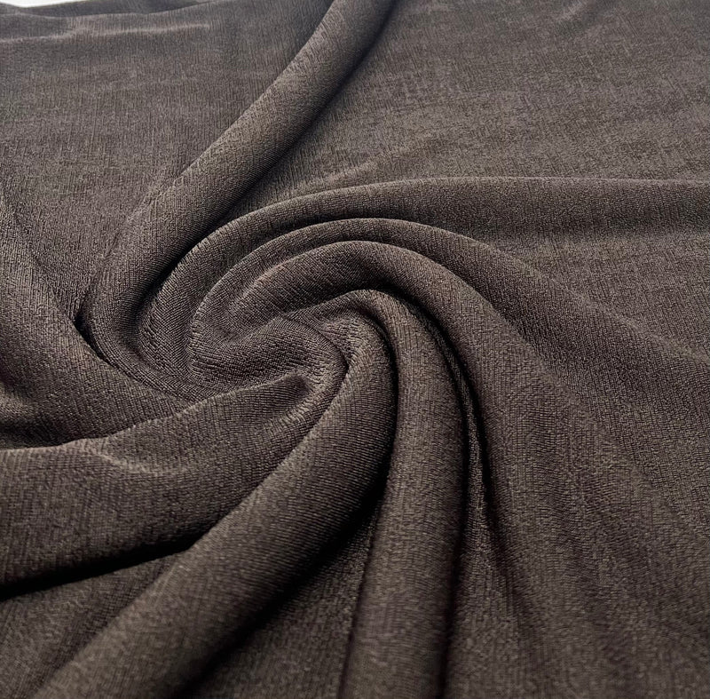 Brown Acetate Slinky 4 Way Stretch Fabric