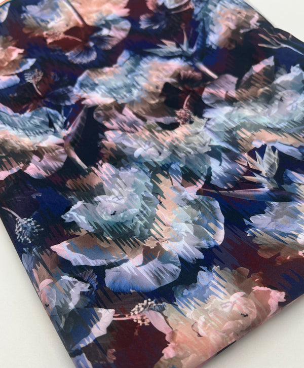 Purple Mix Floral Lightweight Fabric 110GSM Non Stretch