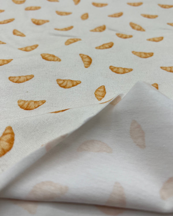 Croissant Morning Print Cotton Stretch Jersey 200 GSM 95/5 Lycra 4 Way Stretch