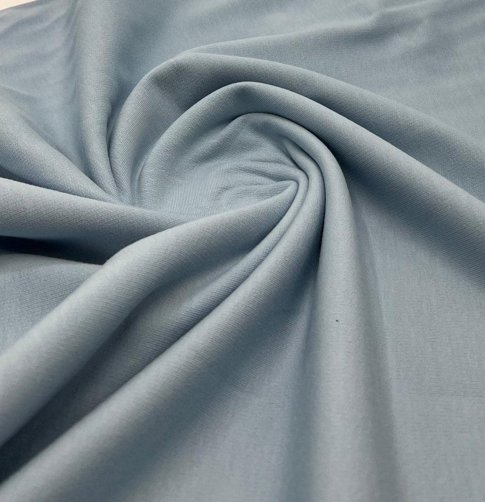 Sky Blue French Terry Loopback Cotton Jersey 230 GSM 95/5 Lycra 4 Way Stretch