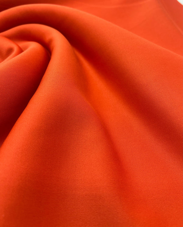Orange Plain Scuba 4 Way Stretch Smooth Jersey Fabric