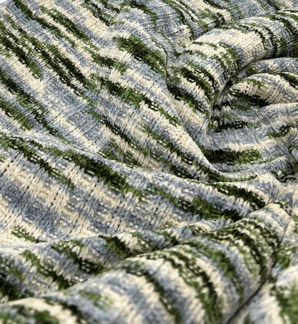 Green Chunky Cosy Knitted 260GSM 2 Way Stretch Fabric