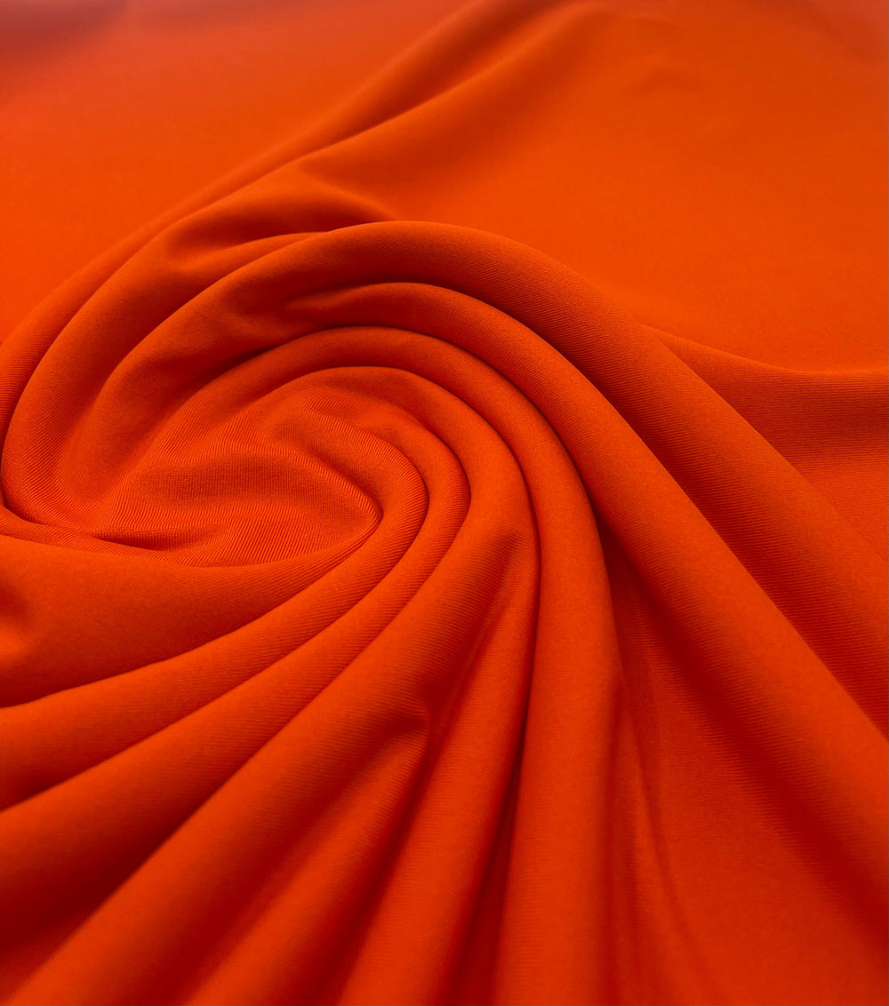 Orange Stretch Jersey 220GSM 4 Way Stretch Fabric