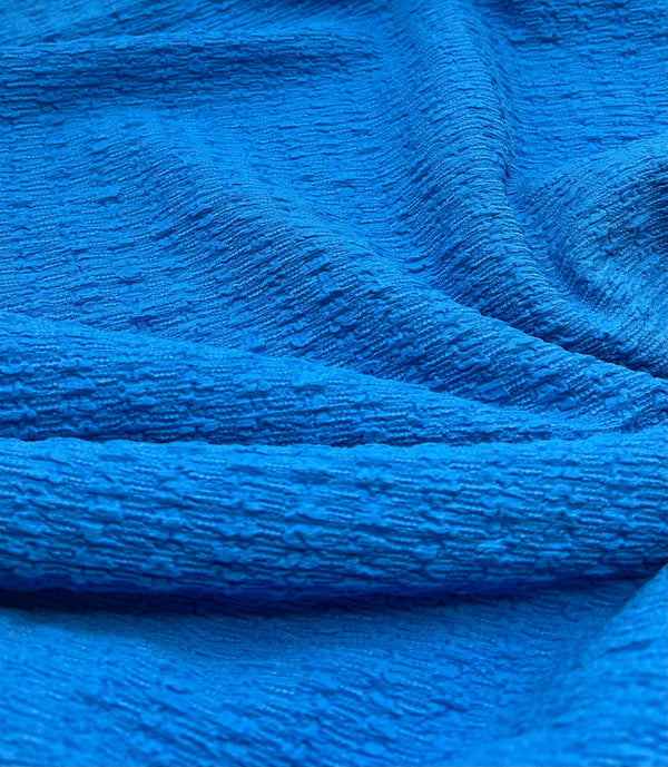 Light Blue Popcorn Textures 2 Way Stretch Fabric