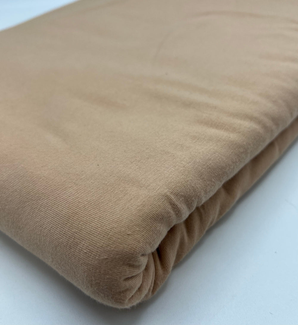 Sand Cotton Stretch Jersey 200 GSM 95/5 Lycra 4 Way Stretch