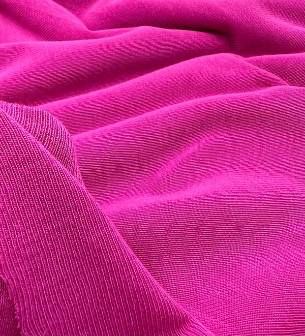 Magenta Lightweight Melange Knit Stretch Fabric