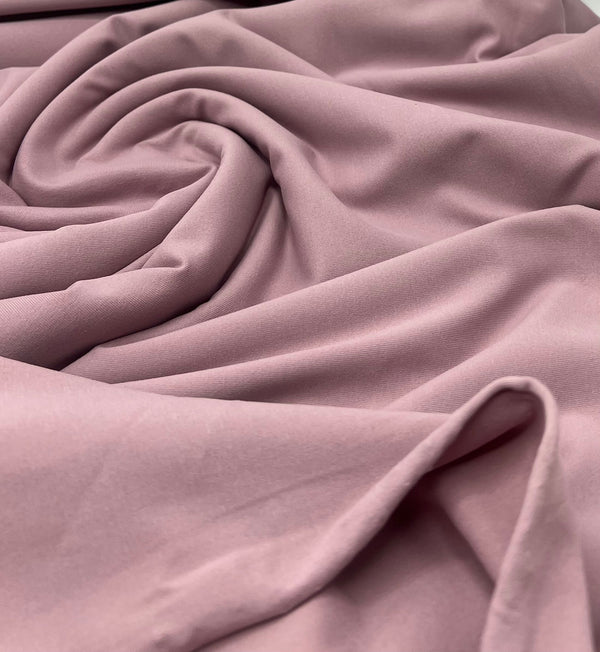 Mauve Stretch Jersey 220GSM 4 Way Stretch Fabric