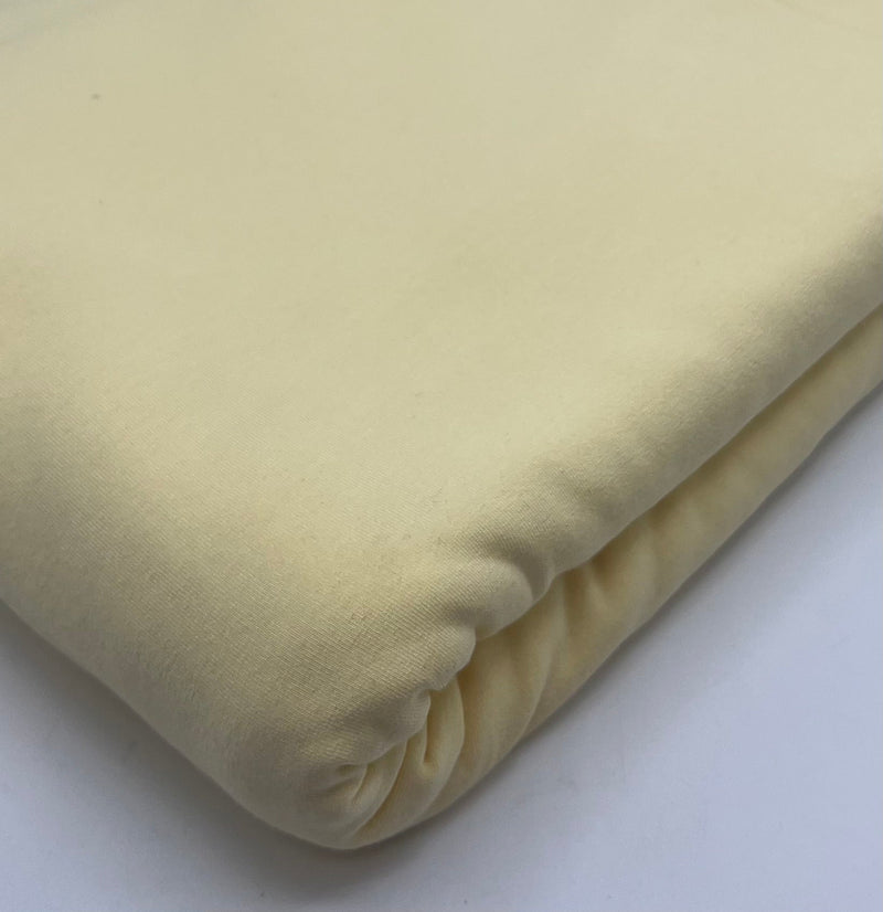 Lemon Yellow Cotton Stretch Jersey 200 GSM 95/5 Lycra 4 Way Stretch