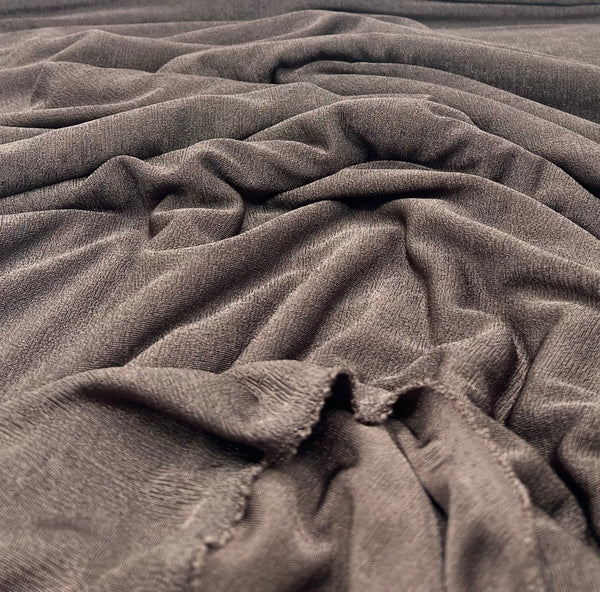 Brown Acetate Slinky 4 Way Stretch Fabric