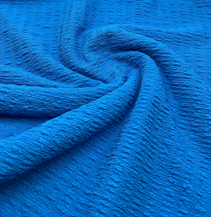 Light Blue Popcorn Textures 2 Way Stretch Fabric