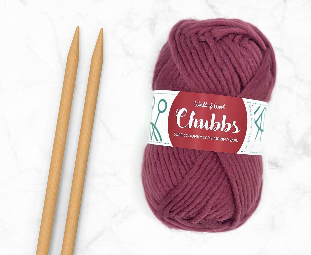 World of Wool Mulberry Merino Super Chunky Yarn – 100g
