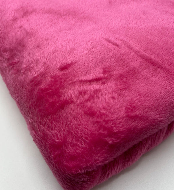 Hot Pink Super Soft Plain Cuddle Fleece Fabric Blanket Loungewear