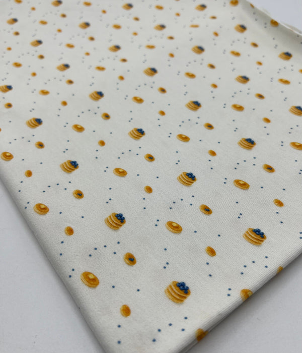 Blueberry Brunch Print Cotton Stretch Jersey 200 GSM 95/5 Lycra 4 Way Stretch